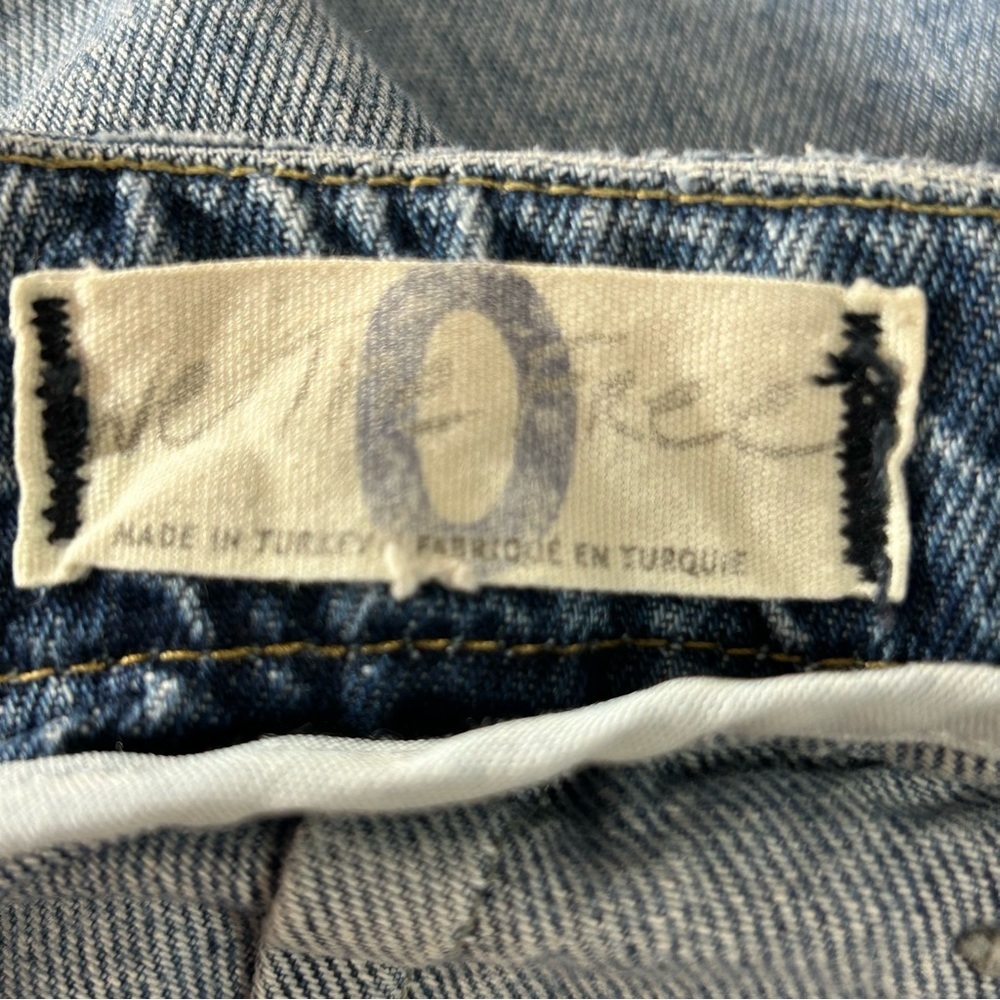 We The Free Elisa Denim Jean Pencil Skirt Back Slit Blue Size 0 - Picture 4 of 8